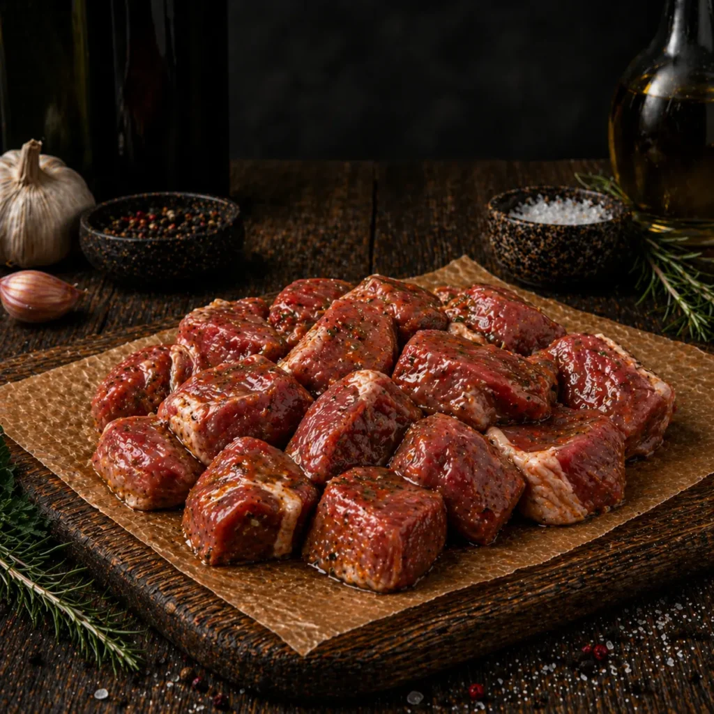 Marinated Diced Lamb Leg