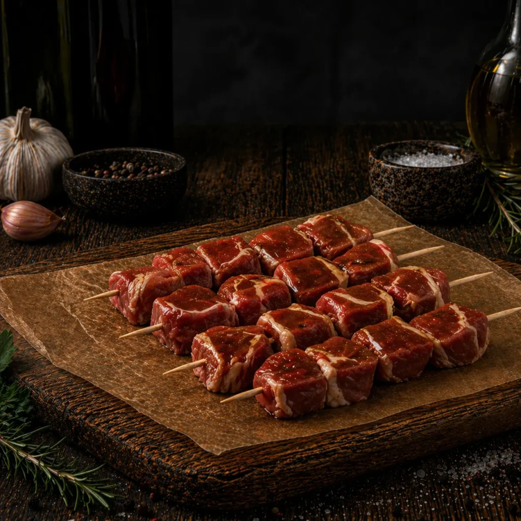 Marinated Lamb Leg Skewers