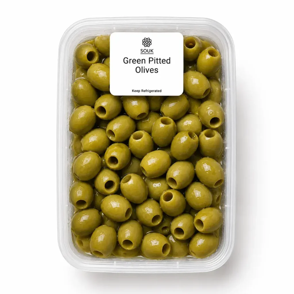 Green Pitted Olives 220g